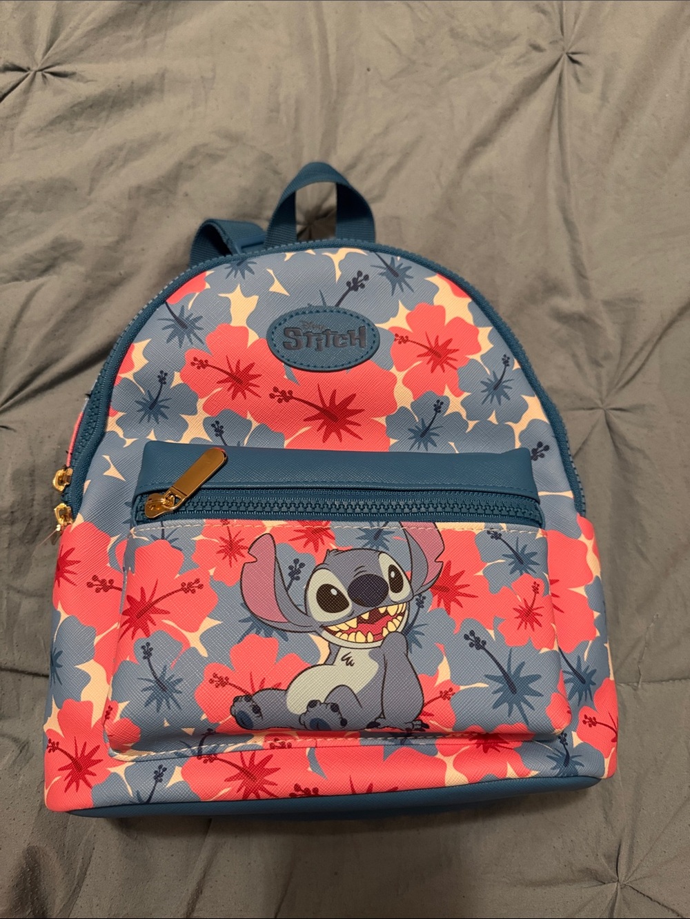 Floral Mini Backpack - Blue and Pink Kids Accessory